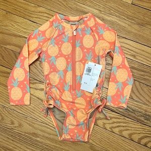 NWT Long Sleeve Baby Pineapple Swimsuit 12-18mo